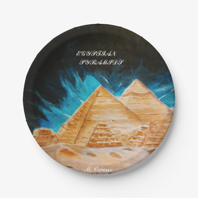Egyptian Pyramid Style Paper Plates (Front)
