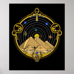 Egyptian Pyramids Astronomy Poster