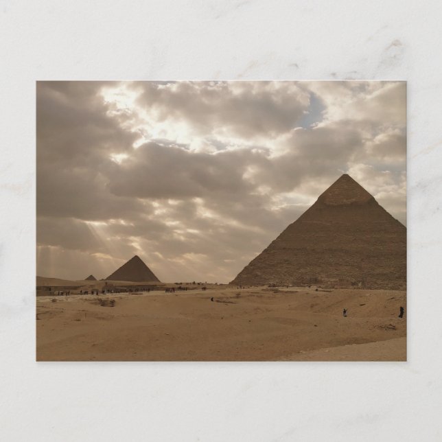 Egyptian Pyramids of Giza, Cairo Postcard (Front)