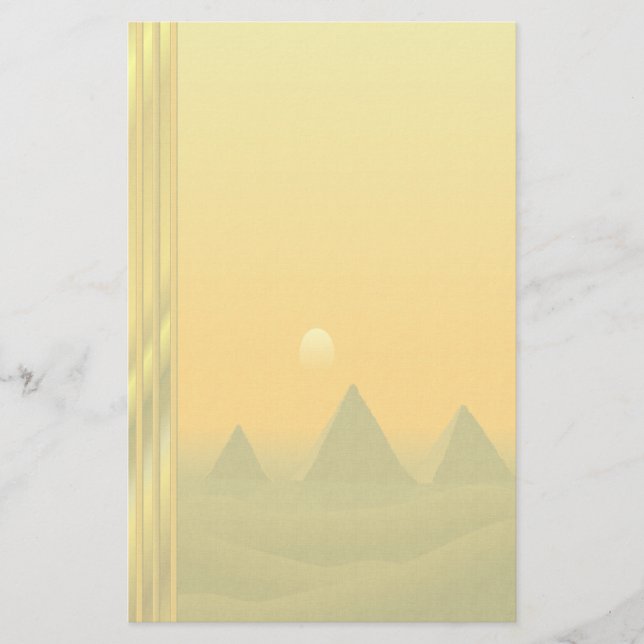 Egyptian Pyramids & Sunrise - No Lines Stationery (Front)