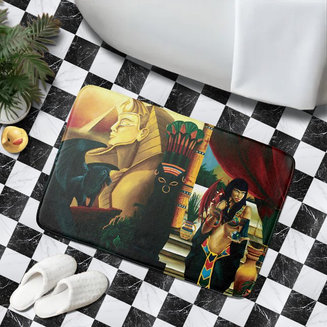 Egyptian Queen Cat Dragon Bath Mat (Creator Uploaded)