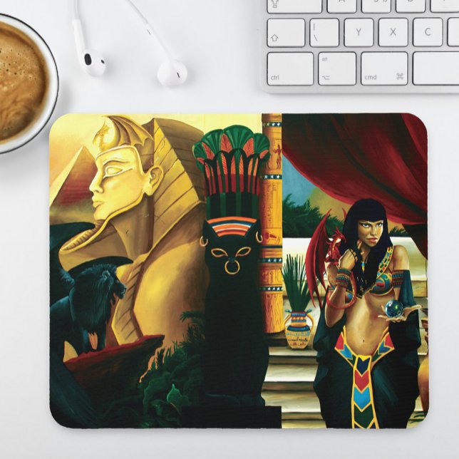 Egyptian Queen Cat Dragon Mouse Pad (Creator Uploaded)