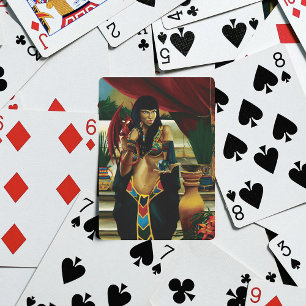 Egyptian Queen Cat Dragon Playing Cards