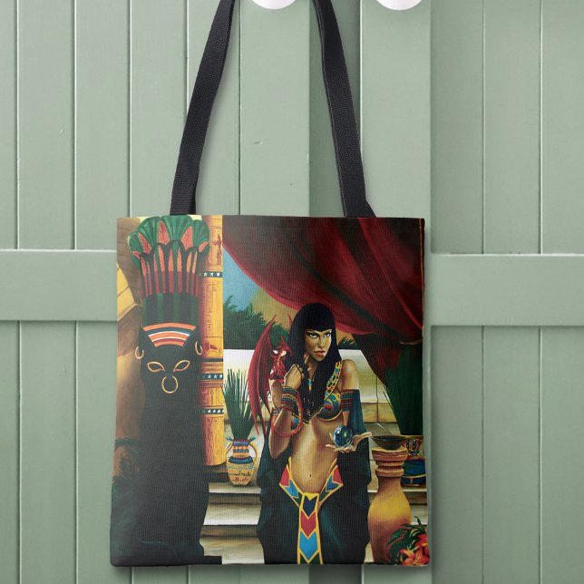 Egyptian Queen Cat Dragon Tote Bag (Creator Uploaded)