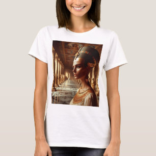 Egyptian Queen Majestic Art: Ancient Royalty Gold T-Shirt