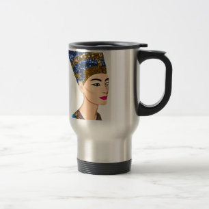 egyptian queen nefertiti travel mug