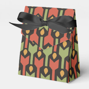 Egyptian Red Green Arrow Pattern Tent Favour Box