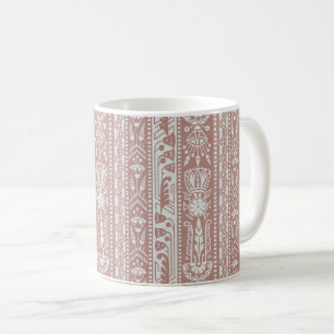 Egyptian Revival Stripes, Spice Red Coffee Mug