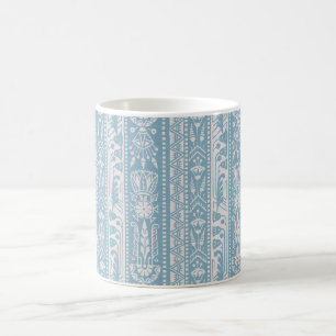 Egyptian Revival Stripes, Turquoise Blue Coffee Mug
