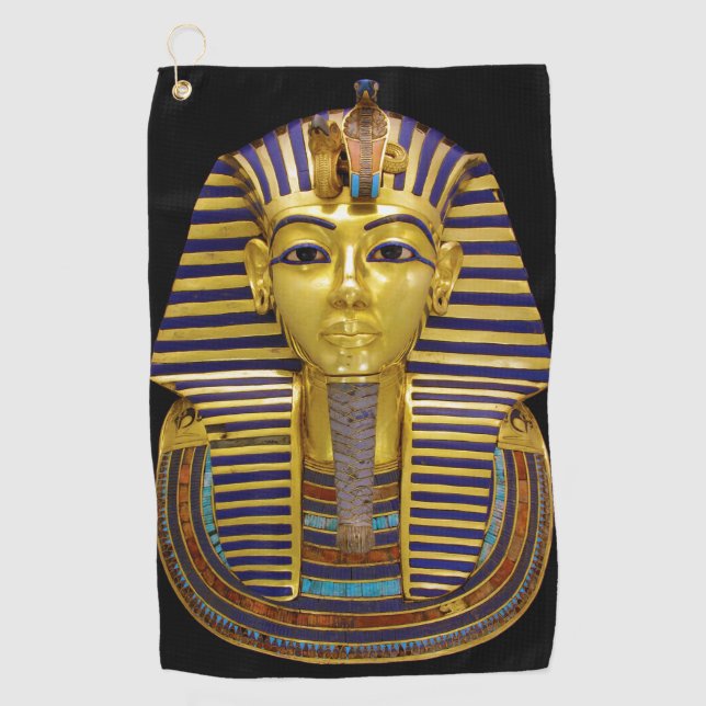 Egyptian Royal Golden Mask Golf Towel (Front)