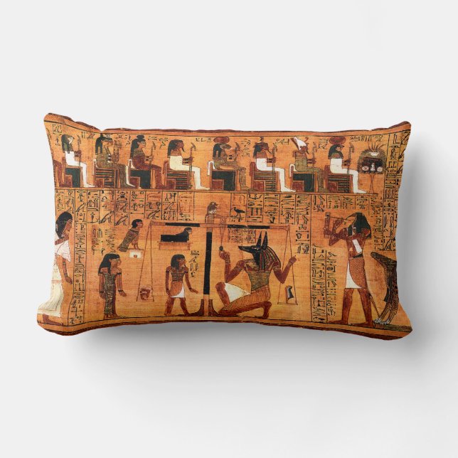 Egyptian Royal Papyrus Lumbar Cushion (Front)
