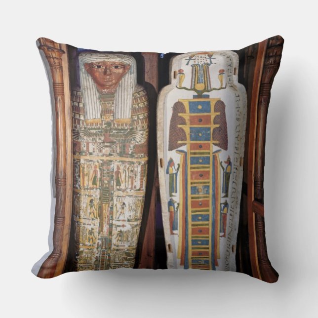 Egyptian sarcophagus covered with hieroglyphics (p cushion (Front)