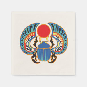 Egyptian scarab beetle. Ancient Egypt Napkin