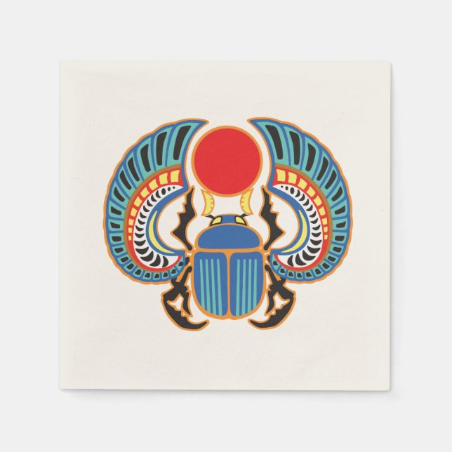 Egyptian scarab beetle. Ancient Egypt Napkin (Front)