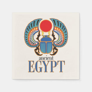 Egyptian scarab beetle. Ancient Egypt Napkin
