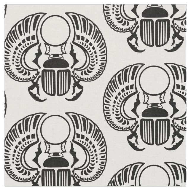 Egyptian scarab beetle fabric (Close Up)