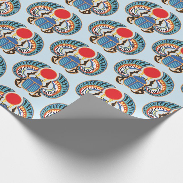Egyptian scarab beetle wrapping paper (Corner)