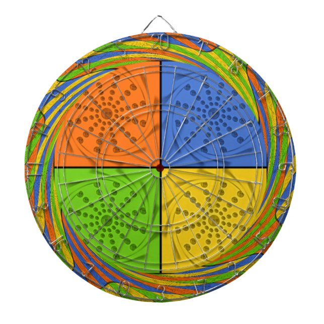 Egyptian Seamless set fabric pattern Dartboard (Front)