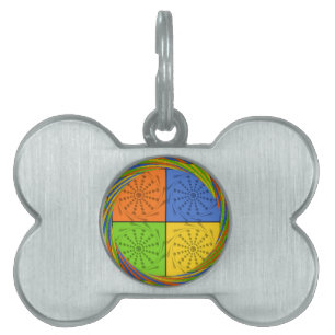 Egyptian Seamless set fabric pattern Pet ID Tag