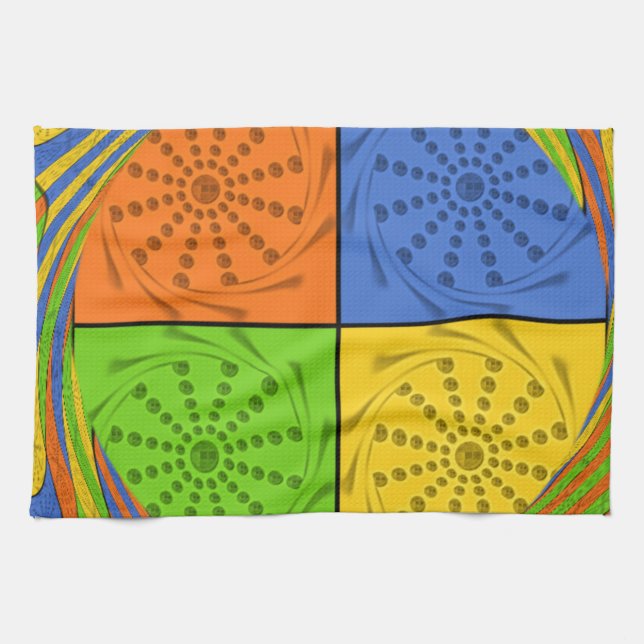 Egyptian Seamless set fabric pattern Tea Towel (Horizontal)