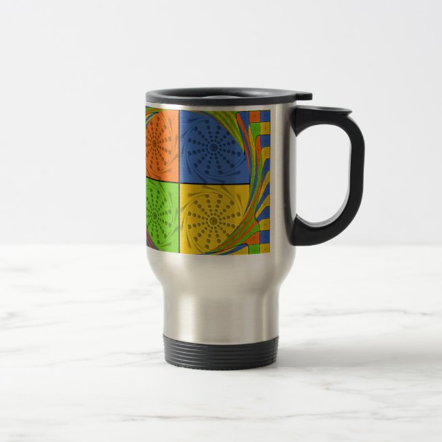 Egyptian Seamless set fabric pattern Travel Mug (Right)