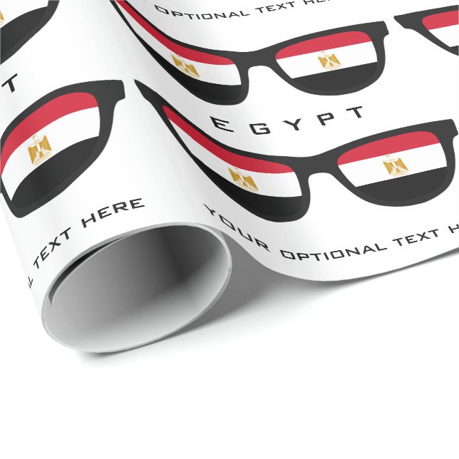 Egyptian Shades custom text & colour gift wrap (Roll Corner)