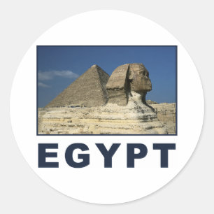 Egyptian Sphinx Classic Round Sticker