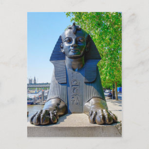 Egyptian sphinx, London UK Postcard