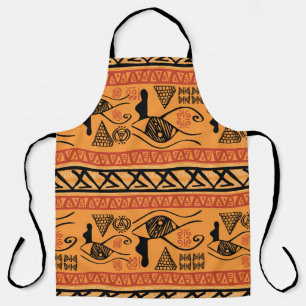 Egyptian Striped, Tribal Vintage Motif. Apron
