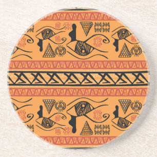 Egyptian Striped, Tribal Vintage Motif. Coaster