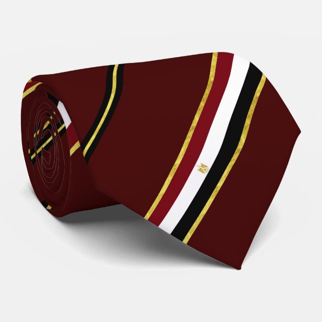 Egyptian stripes flag tie (Rolled)