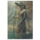 Egyptian Style Alligator Decoupage