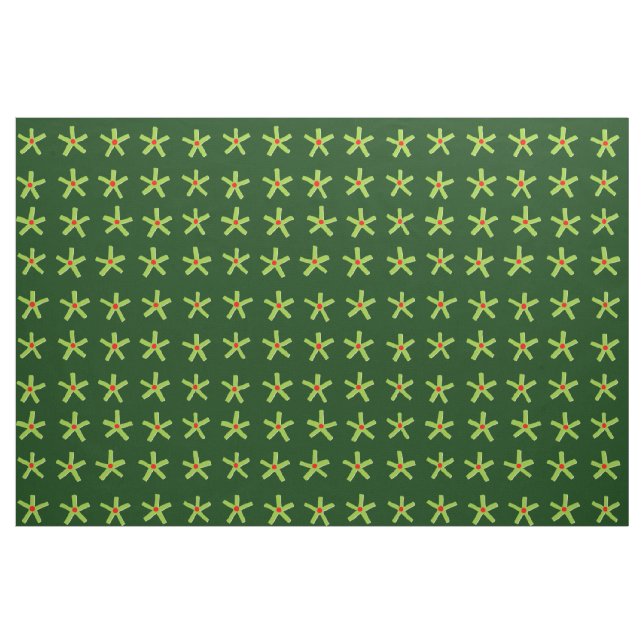 Egyptian Style Star Pattern v2 - Dark Green Fabric (Fat Quarter)
