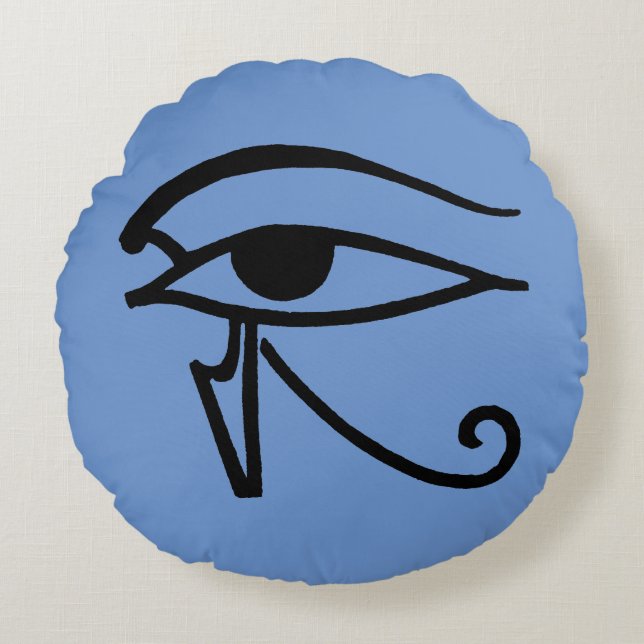 Egyptian Symbol: Utchat Round Cushion (Front)