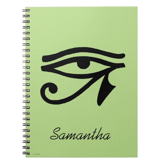 Egyptian Symbol: Wedjat Spiral Notebook (Front)