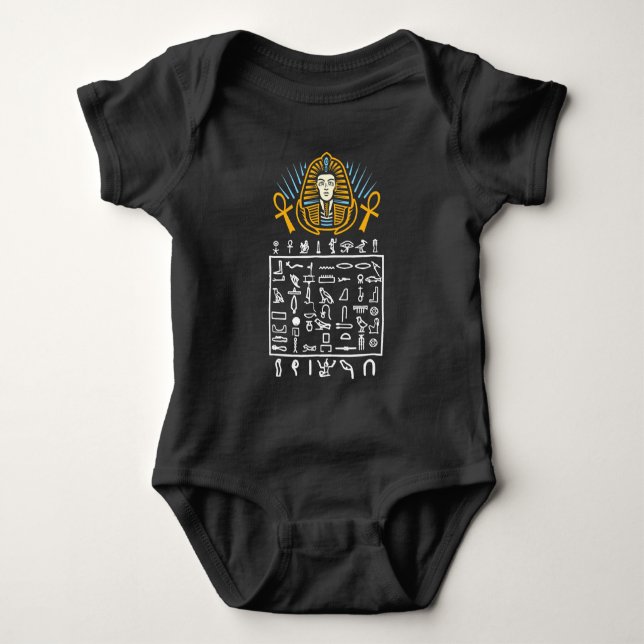 Egyptian Symbols Hieroglyphic Egypt Pharaoh Histor Baby Bodysuit (Front)
