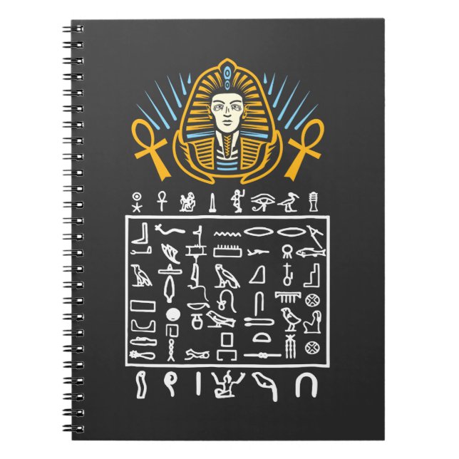 Egyptian Symbols Hieroglyphic Egypt Pharaoh Histor Notebook (Front)