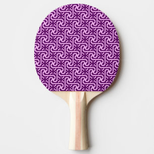 Egyptian tile pattern, amethyst and orchid ping pong paddle
