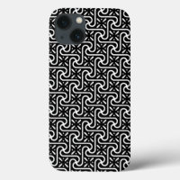 Egyptian tile pattern, black and white