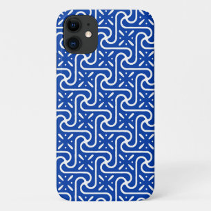 Egyptian tile pattern, cobalt blue and white Case-Mate iPhone case