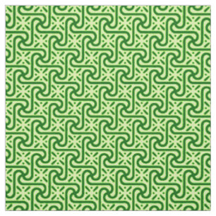 Egyptian tile pattern, emerald and lime green fabric
