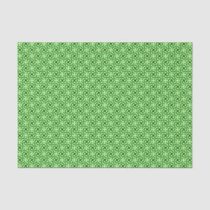 Egyptian Tile Pattern, Emerald and Lime Green  Tissue Paper