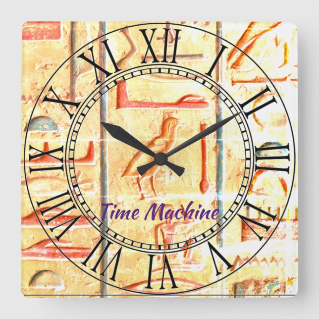 Egyptian time machine, Acrylic Wall Clock (Front)