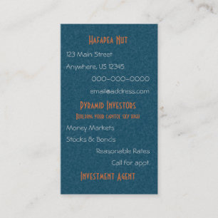 Egyptian Topaz Golden Pyramid Abstract Art Business Card