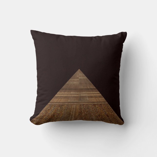 Egyptian Topaz Golden Pyramid Abstract Art Cushion (Front)