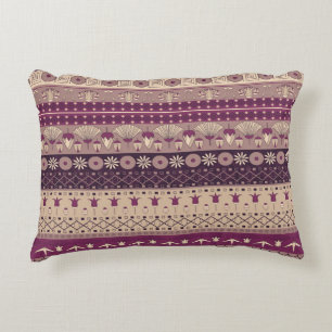 Egyptian Tribal: Ancient Seamless Decorative Cushion