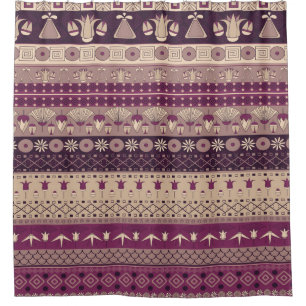 Egyptian Tribal: Ancient Seamless Shower Curtain