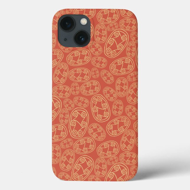 Egyptian Tribal Shields on Red iPad Case (Back)
