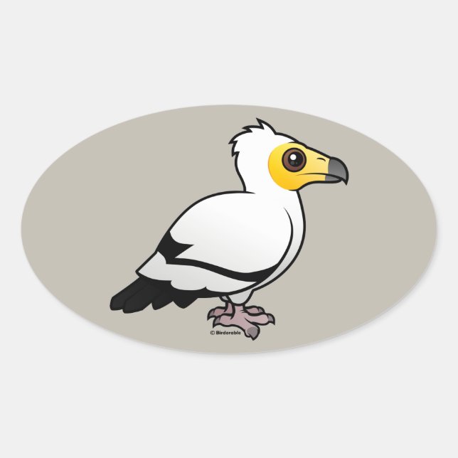Egyptian Vulture Oval Sticker (Front)