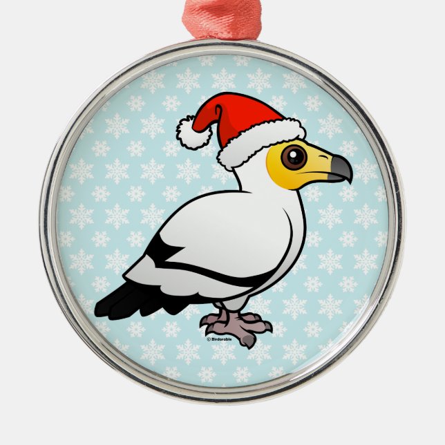Egyptian Vulture Santa Metal Tree Decoration (Front)